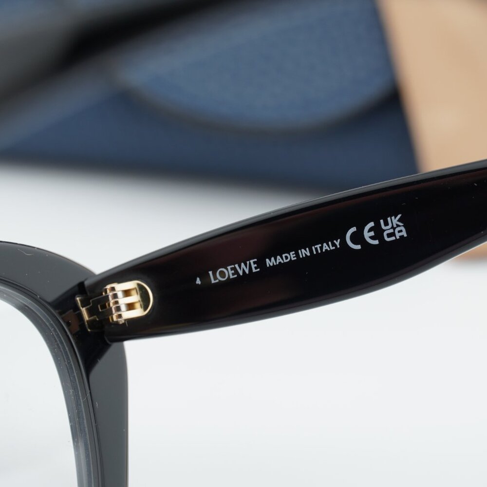 Loewe LW50067F 001 Cat Eye Eyeglasses - Shiny Black 52mm - Picture 3 of 9